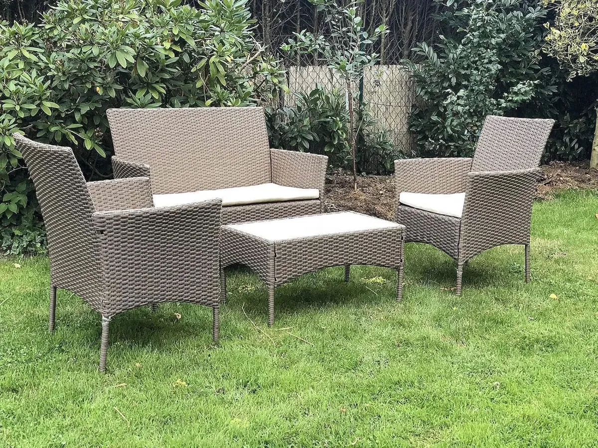 S0009-Br 4 Pieces Garden Furniture Set 1 Table - Image 3