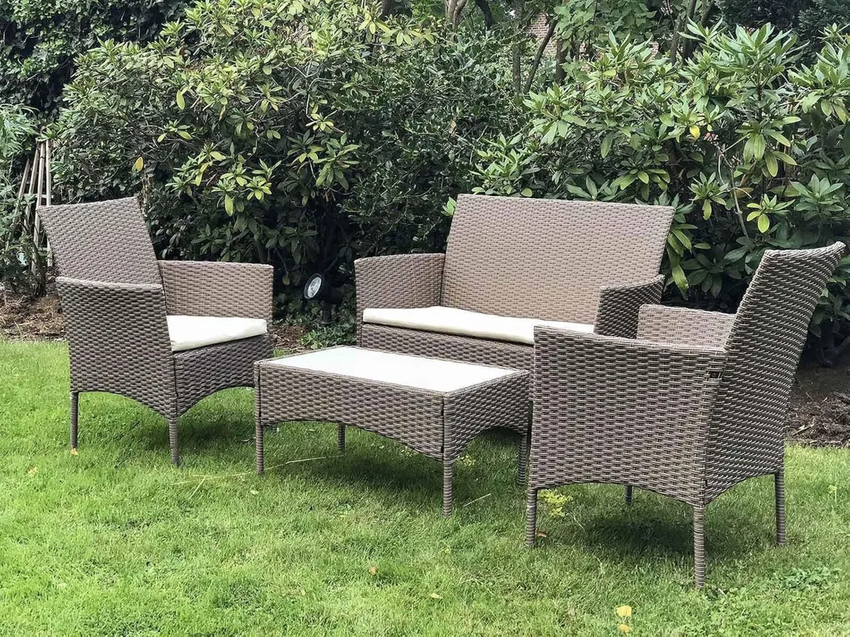 S0009-Br 4 Pieces Garden Furniture Set 1 Table - Image 4
