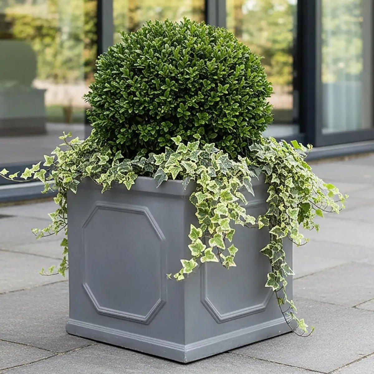 Large Plant Pots Square Planter Reinforced Stone - Image 1