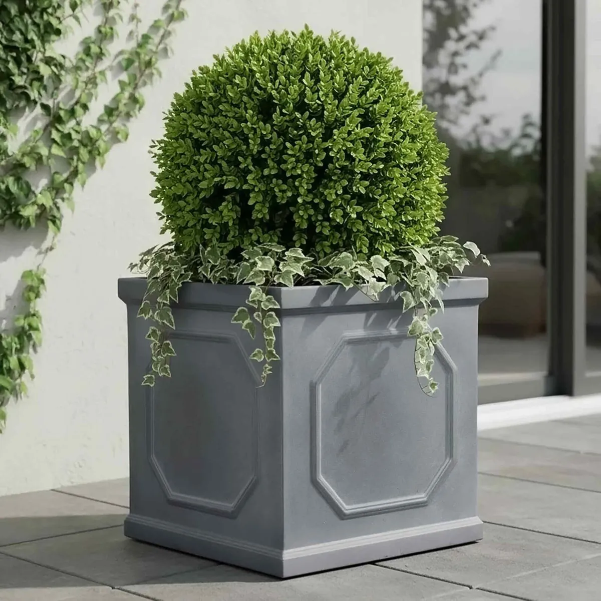 Large Plant Pots Square Planter Reinforced Stone - Image 3
