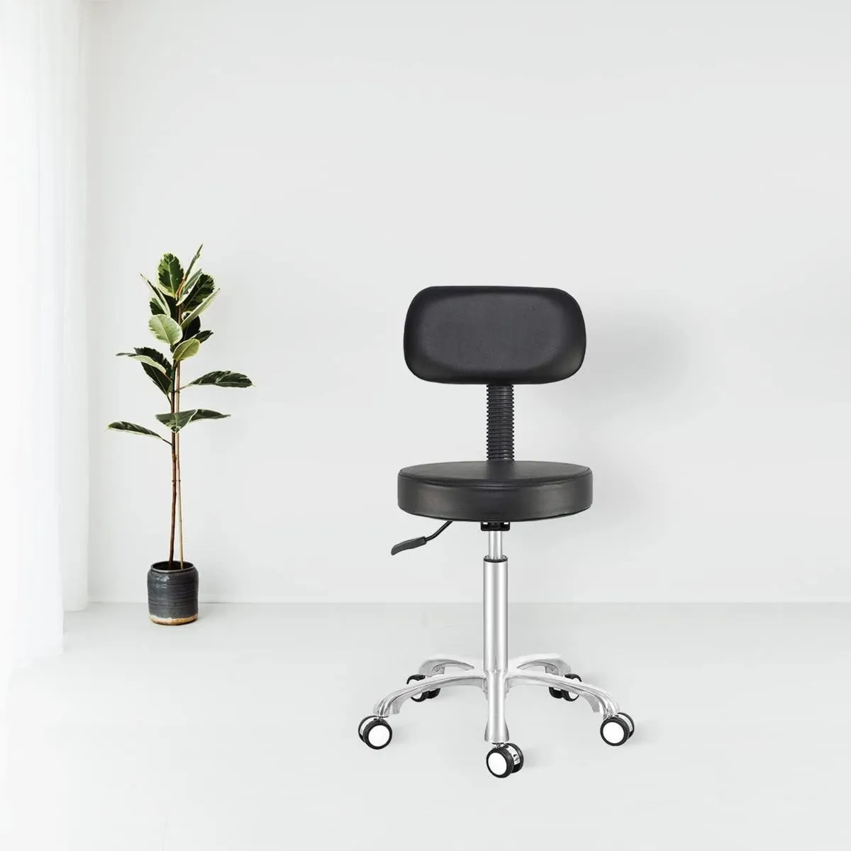 Adjustable Swivel High Desk Stool Chair for Beauty - Image 2