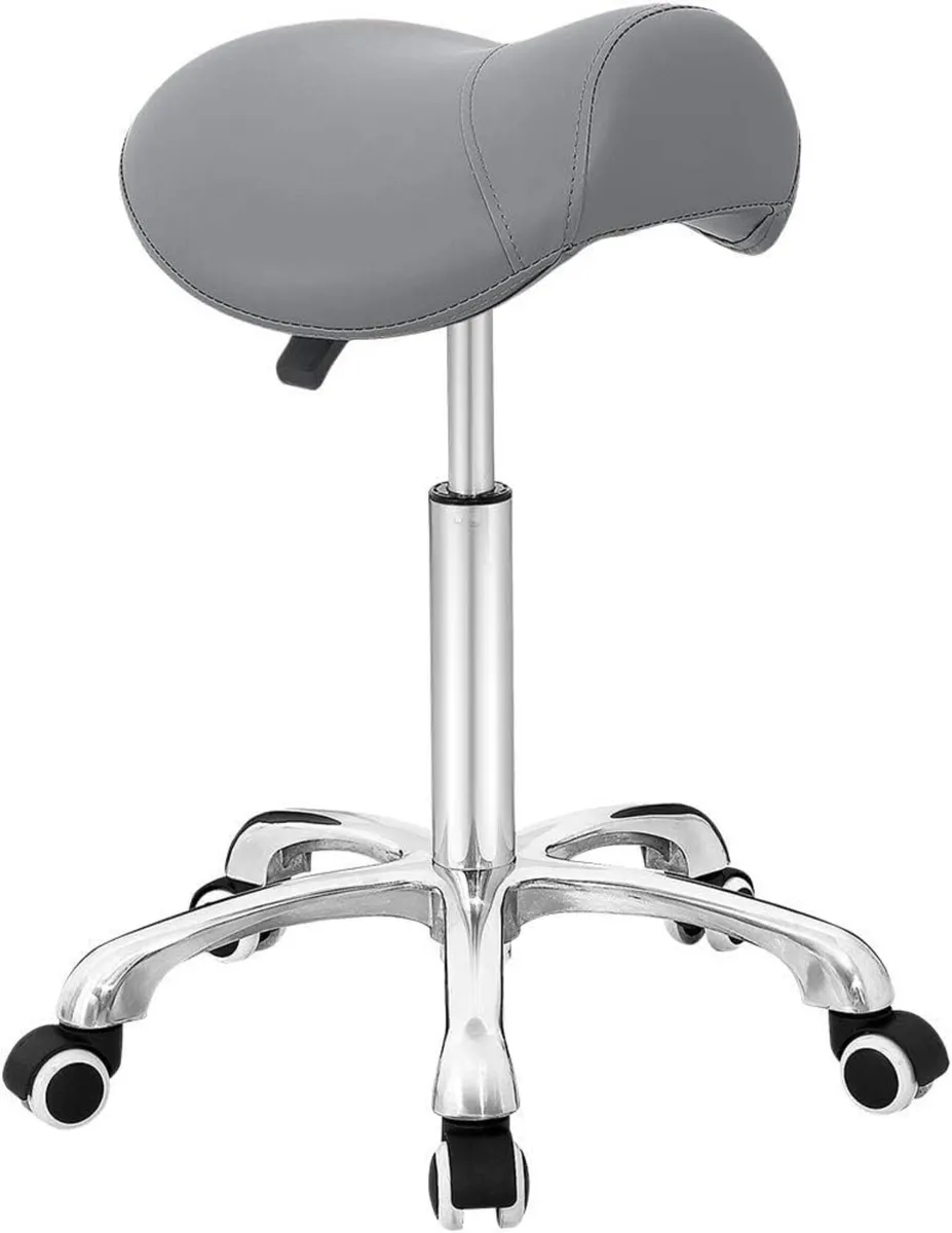 Saddle Stool Massage Rolling Work Chair for Beauty - Image 1