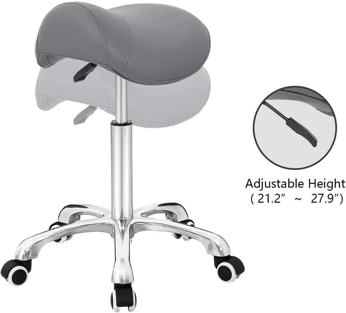 Saddle Stool Massage Rolling Work Chair for Beauty - Image 3