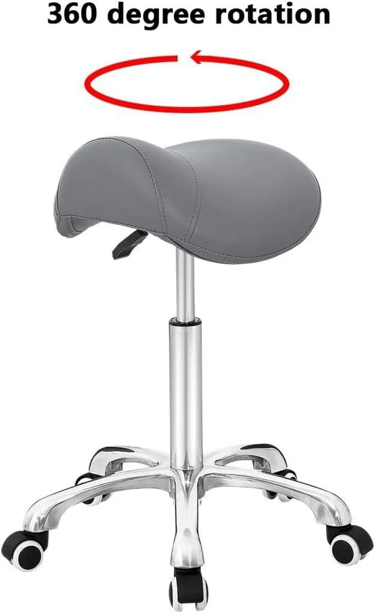 Saddle Stool Massage Rolling Work Chair for Beauty - Image 4