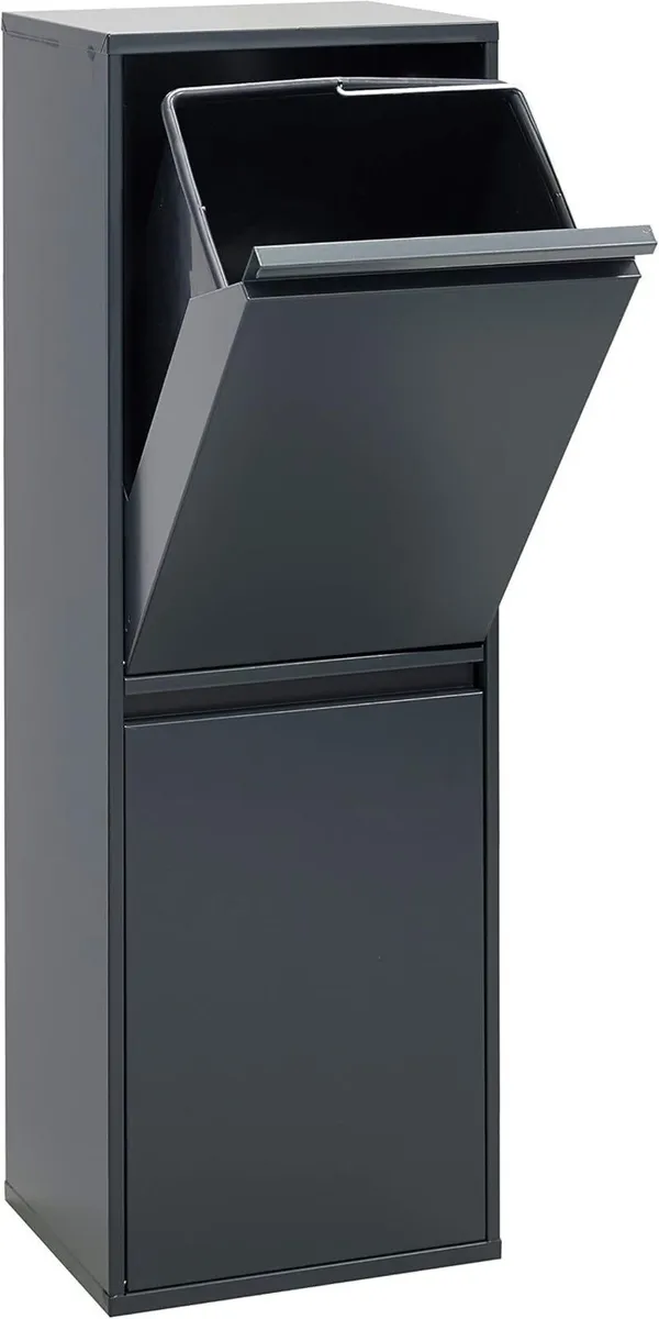 Waste Separation and Recycling Bin in Steel - Image 1