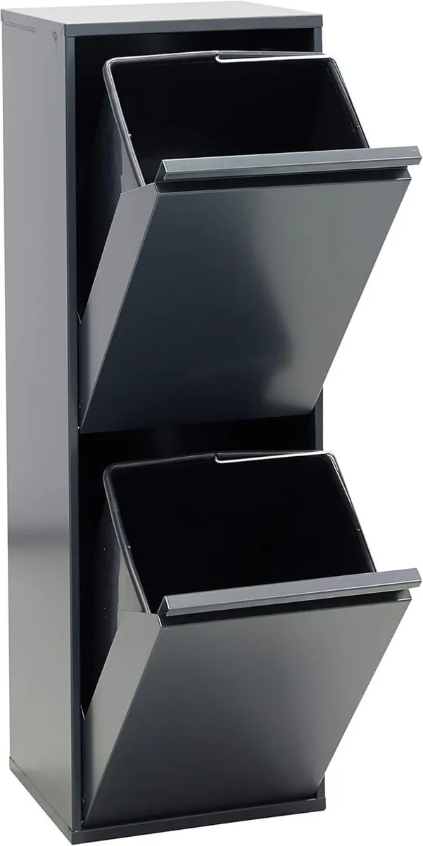 Waste Separation and Recycling Bin in Steel - Image 2