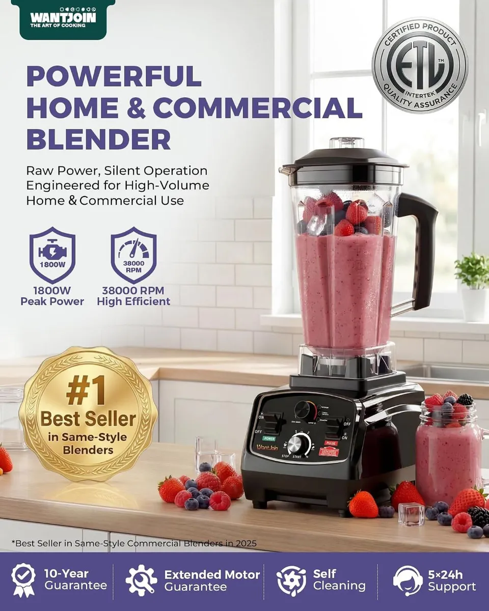 Professional Blender Etl Listed 2000ML Commercial - Image 2