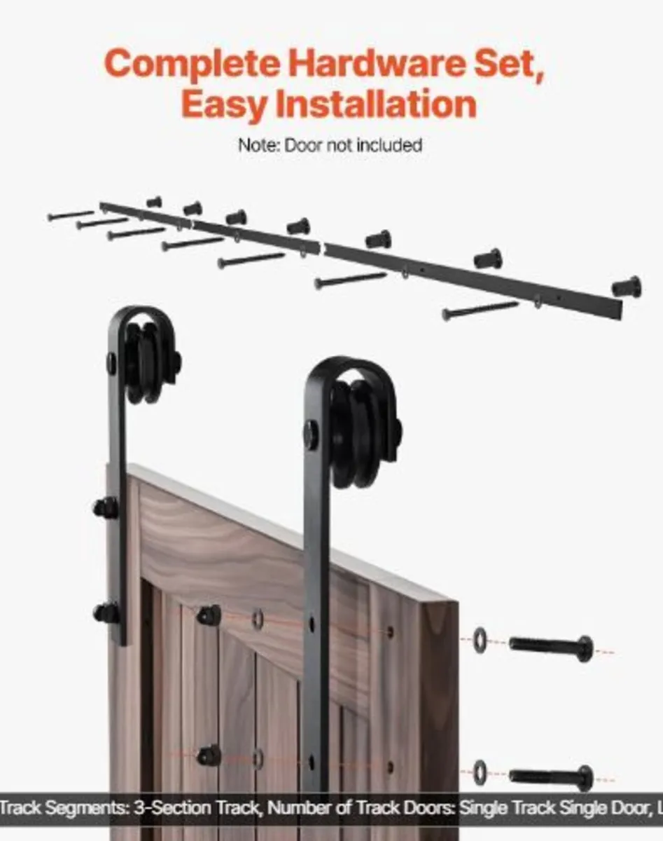 10FT Sliding Barn Door Hardware Kit - Image 1