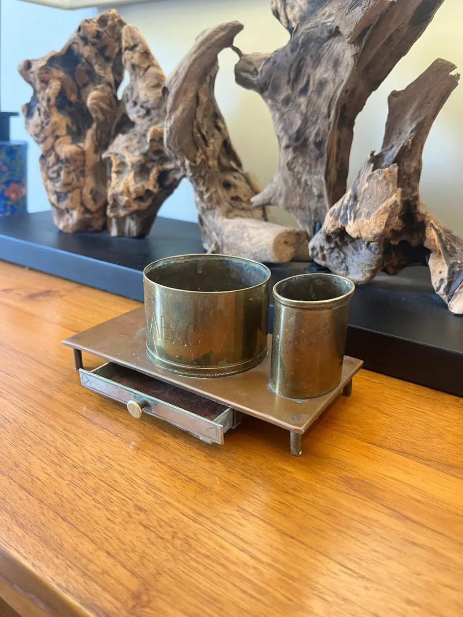 WW1 Trench Art Smokers Desk Set - Image 2