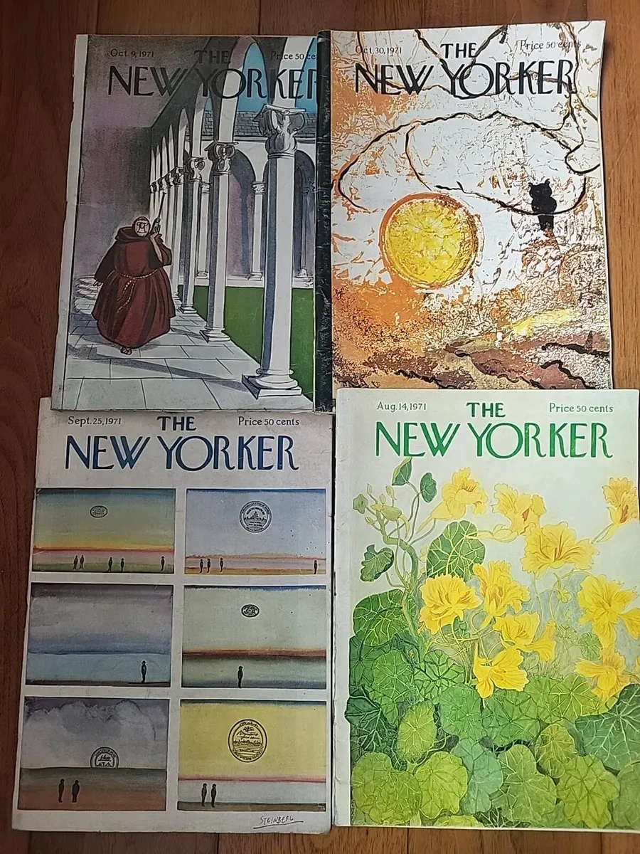 4 Vintage The New Yorker Magazines – 1971