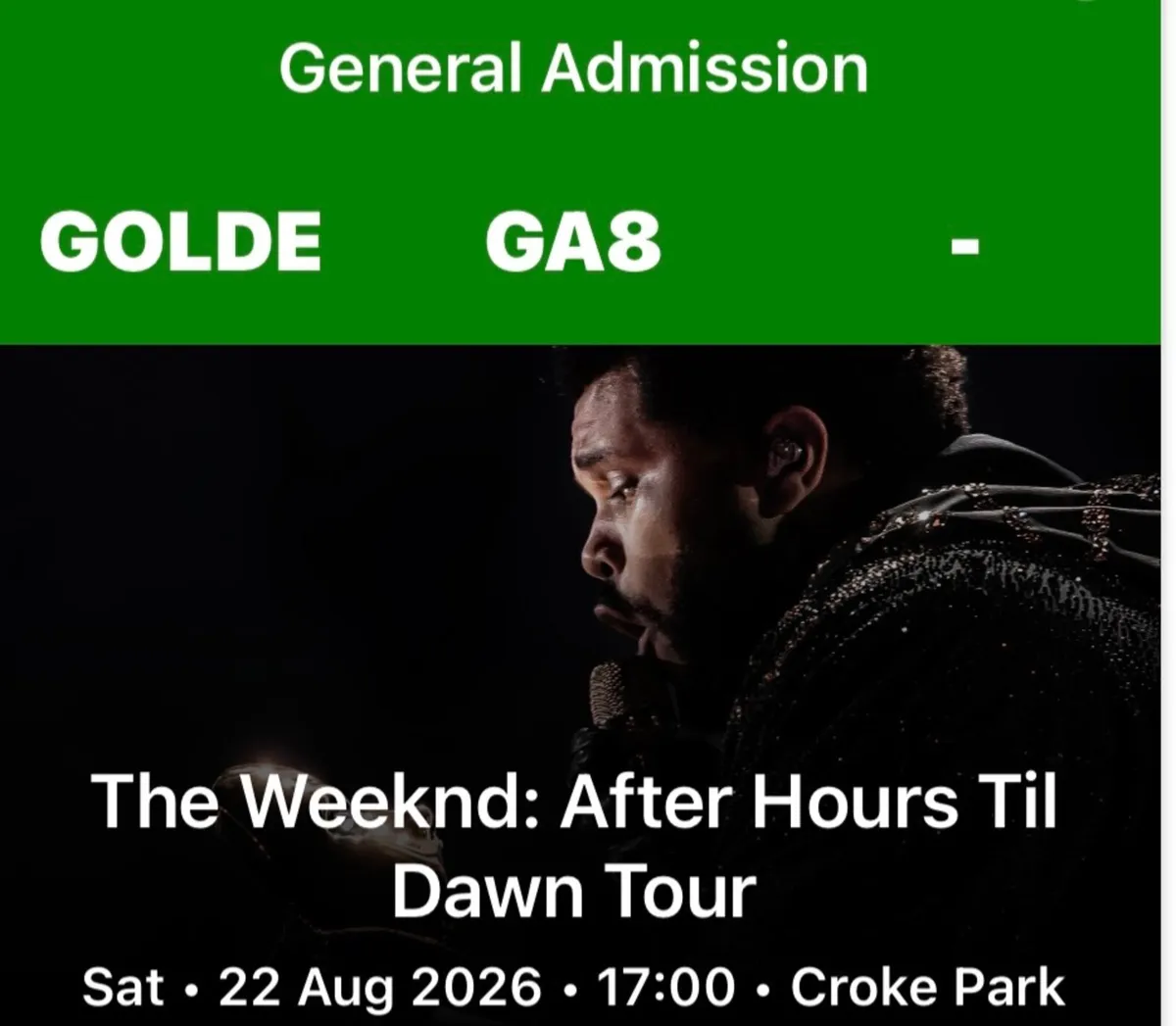 The weekend croke park