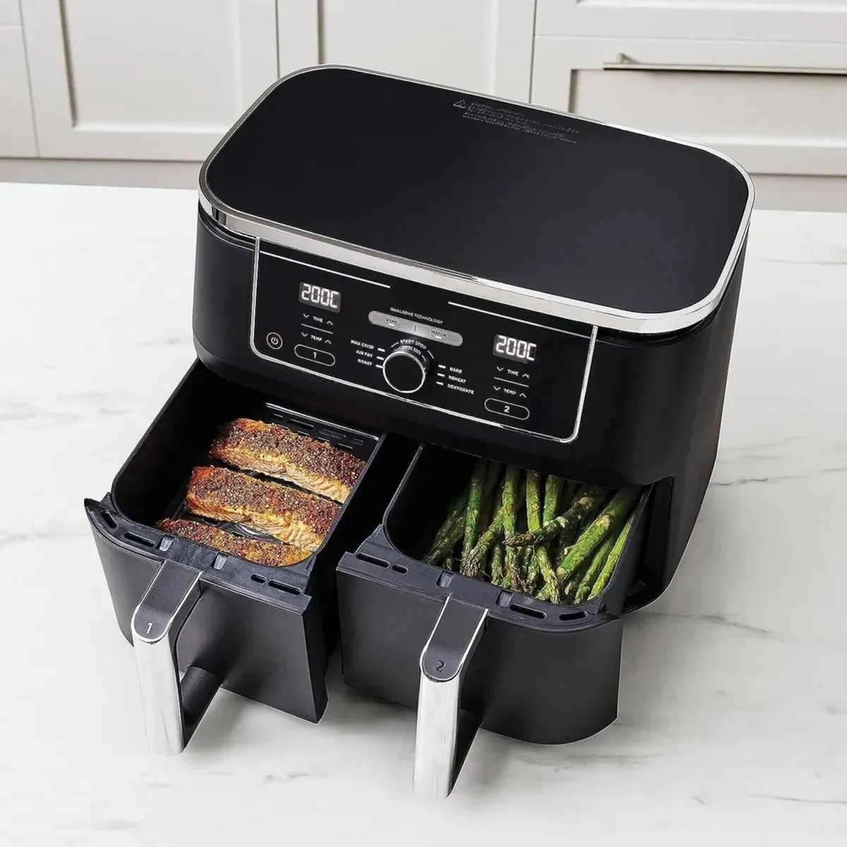 Air Fryer 9.5L Dual Drawer 6 in 1 - Image 2