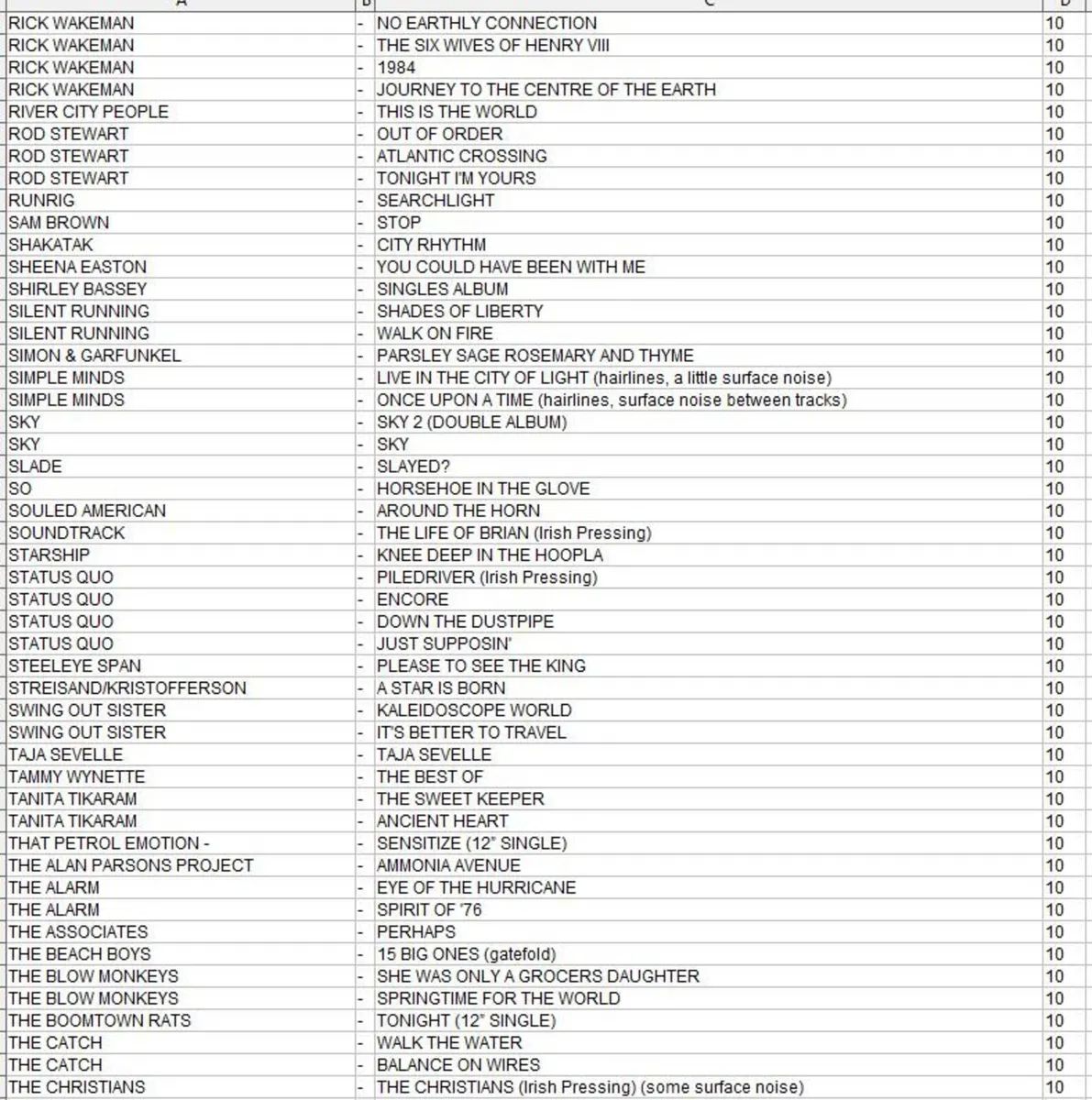 UPDATED LIST OF 60s/70s/80s VINYL RECORDS FOR SALE - Image 4