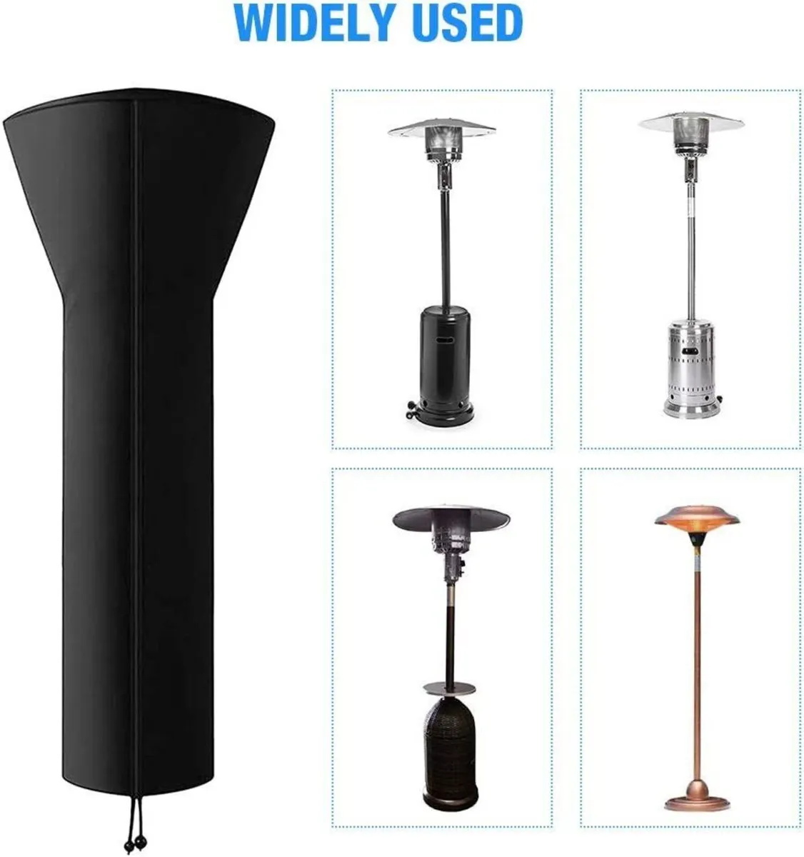 Waterproof Patio Heater Cover with Zipper - Image 4