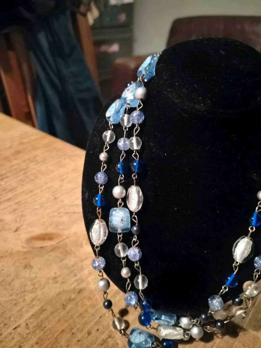 vintage multi-strand statement necklace featuring - Image 2