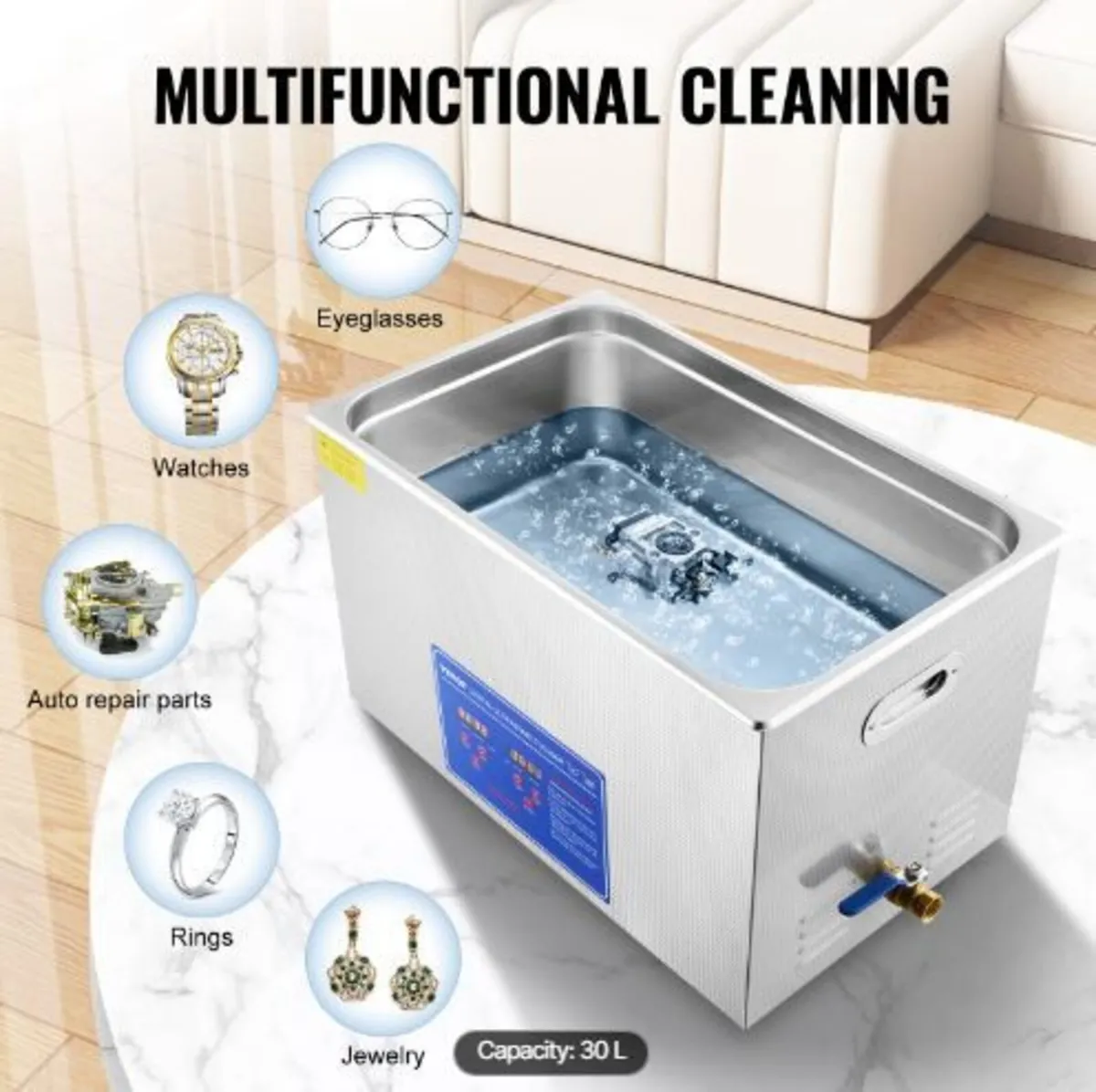 Professional Ultrasonic Cleaner, 30 L - Image 3