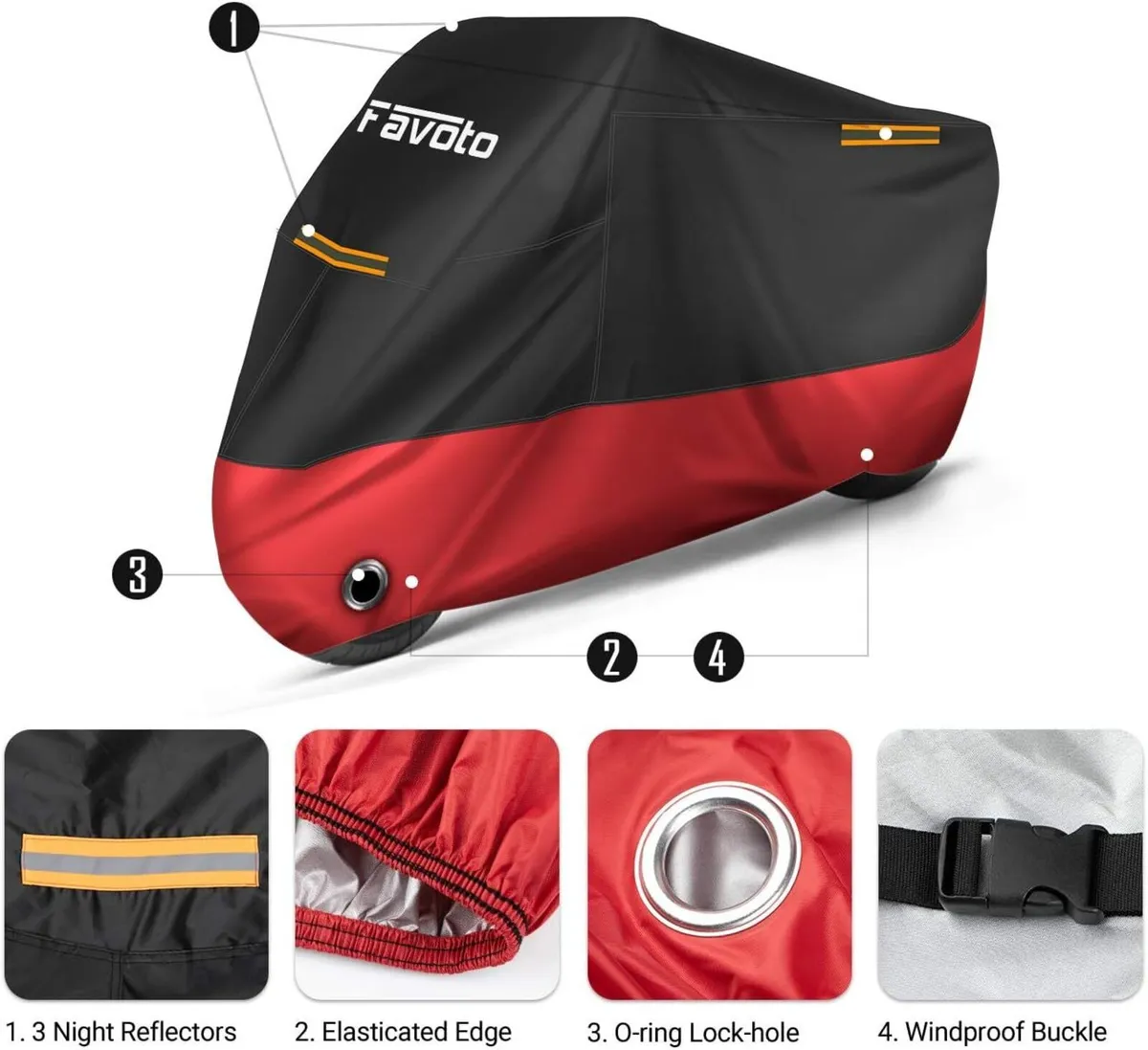 210D Waterproof Outdoor Motorcycle Cover - Image 2