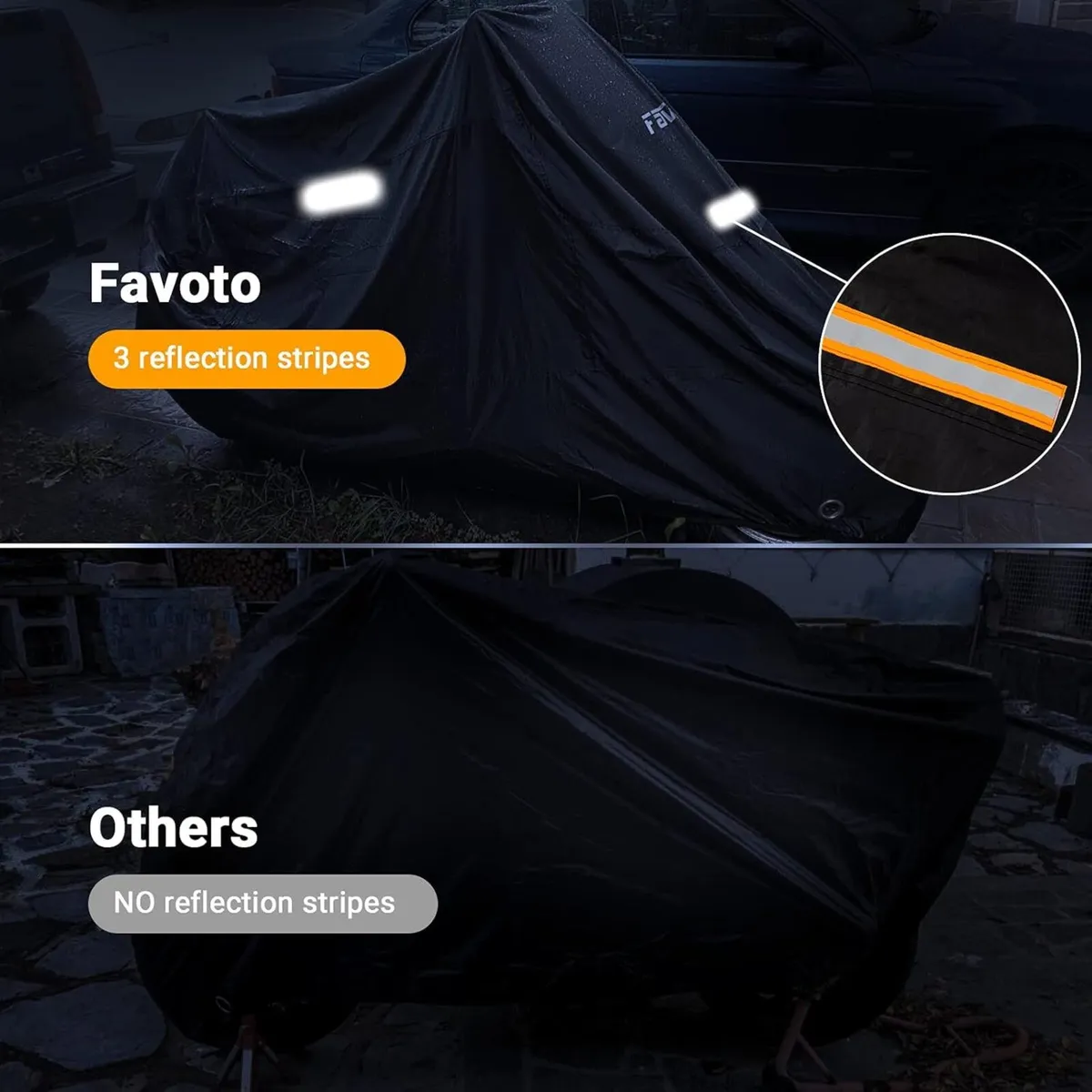 210D Waterproof Outdoor Motorcycle Cover - Image 4