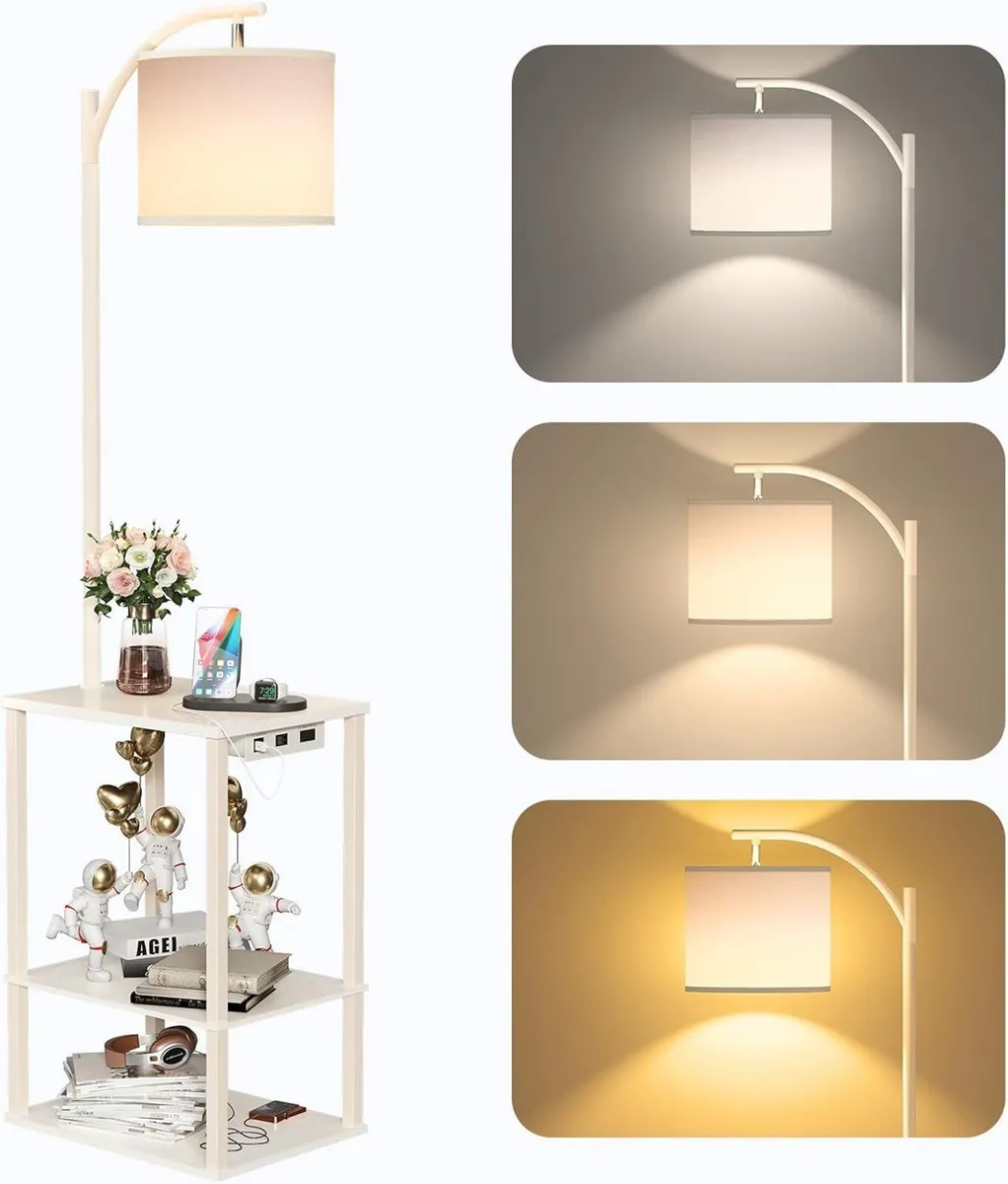 Floor Lamp with Desk Living Room Lamps Charging - Image 1