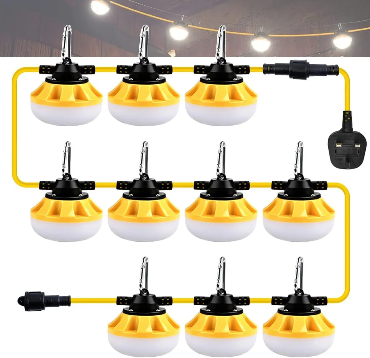 Industrial Grade 100FT Construction String Lights - Image 1