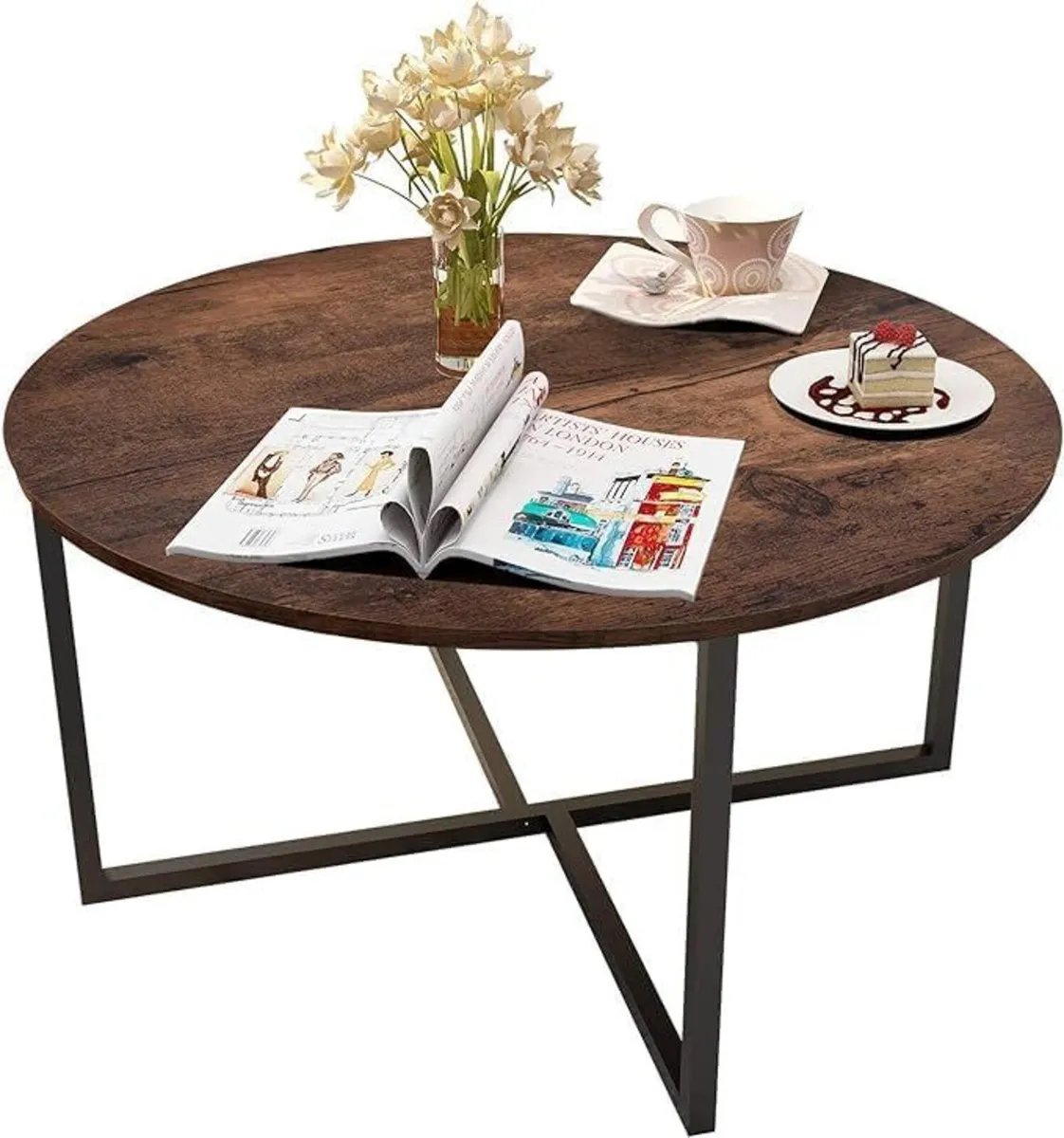 Round Coffee Table Tables for Living Room Tea - Image 1