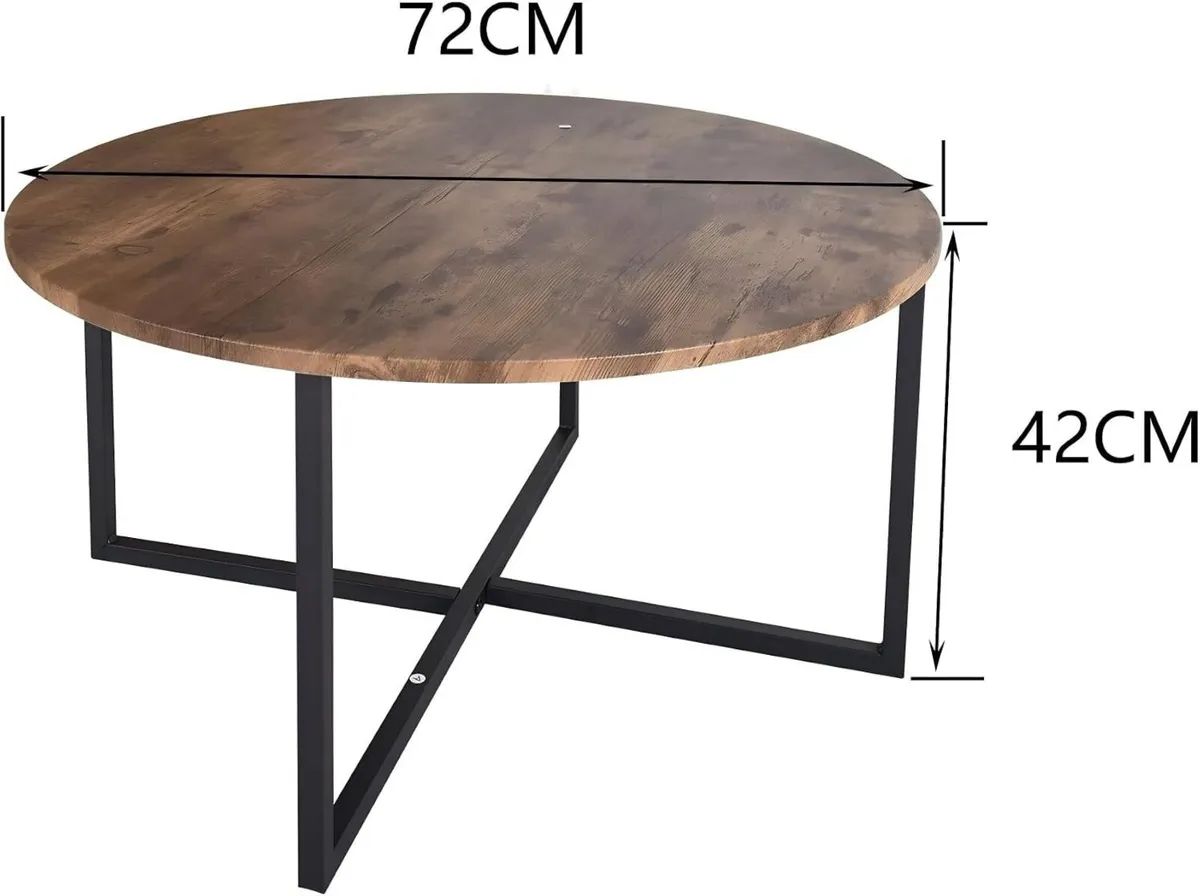 Round Coffee Table Tables for Living Room Tea - Image 3