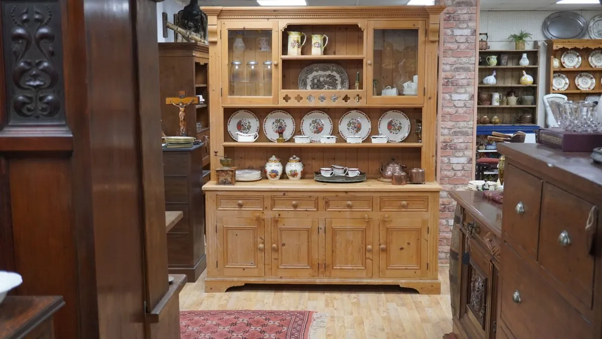 Large Bespoke Solid Pine Kitchen Dresser - Image 1