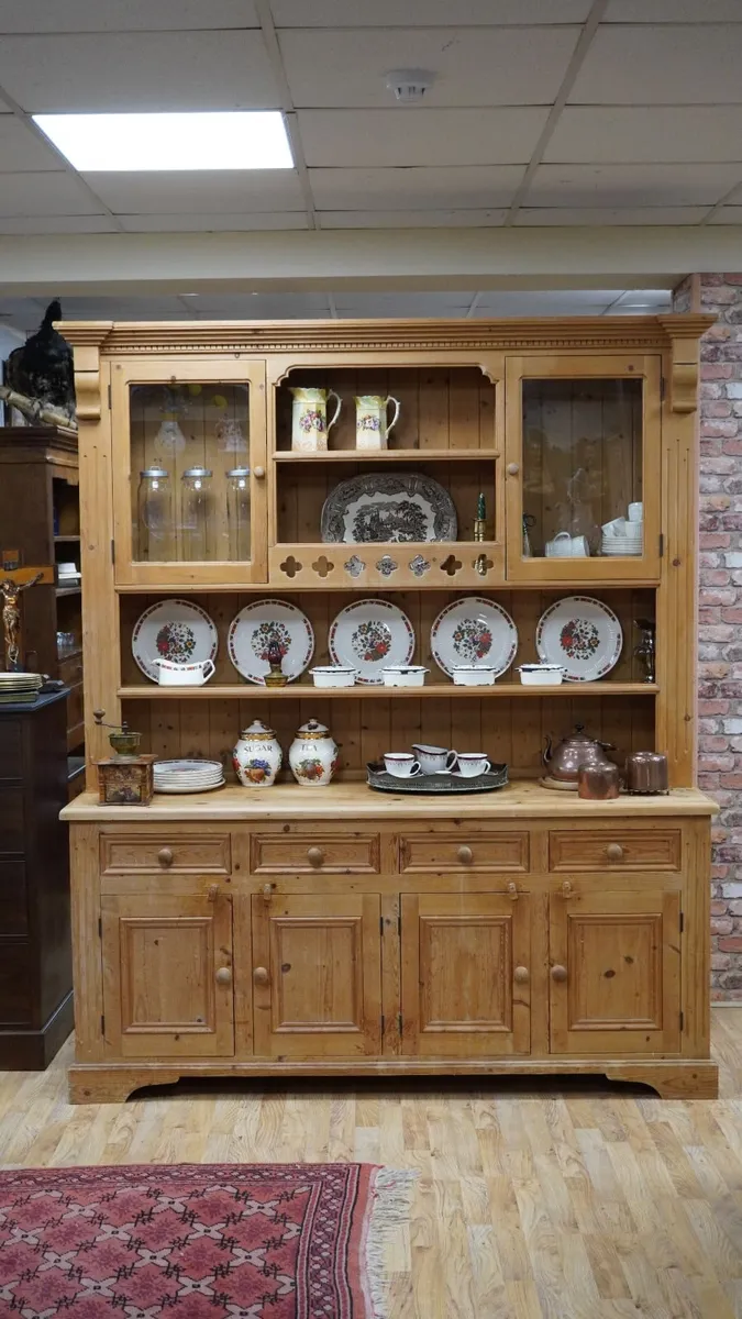 Large Bespoke Solid Pine Kitchen Dresser - Image 2
