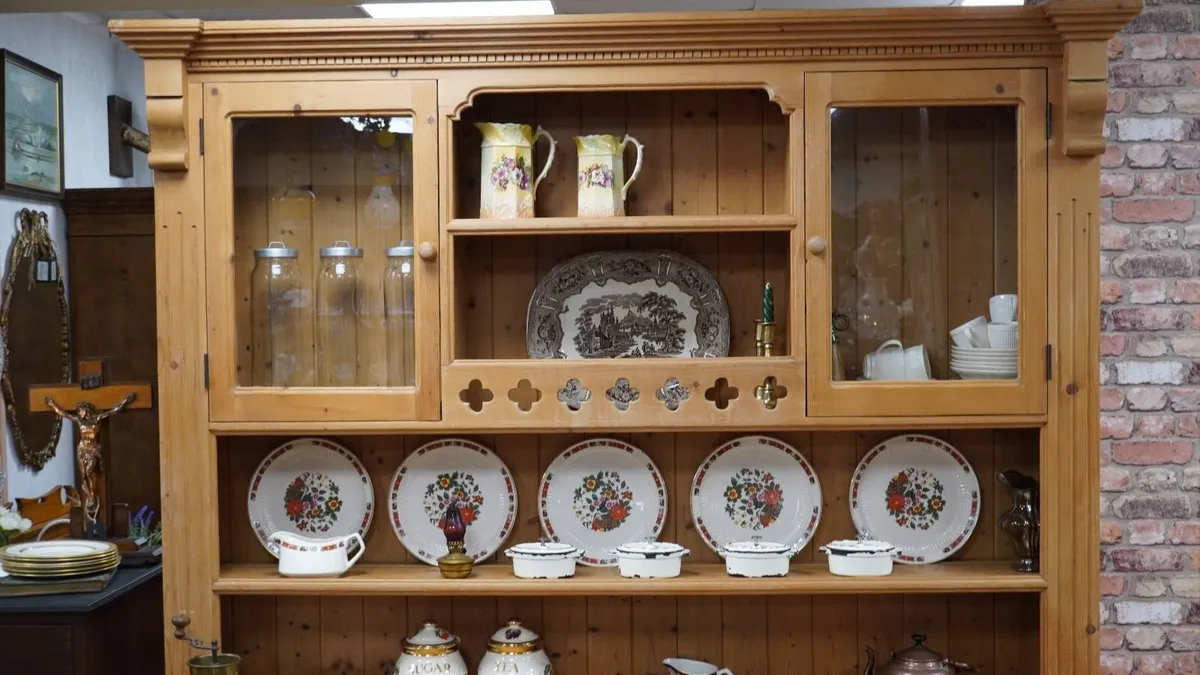 Large Bespoke Solid Pine Kitchen Dresser - Image 3