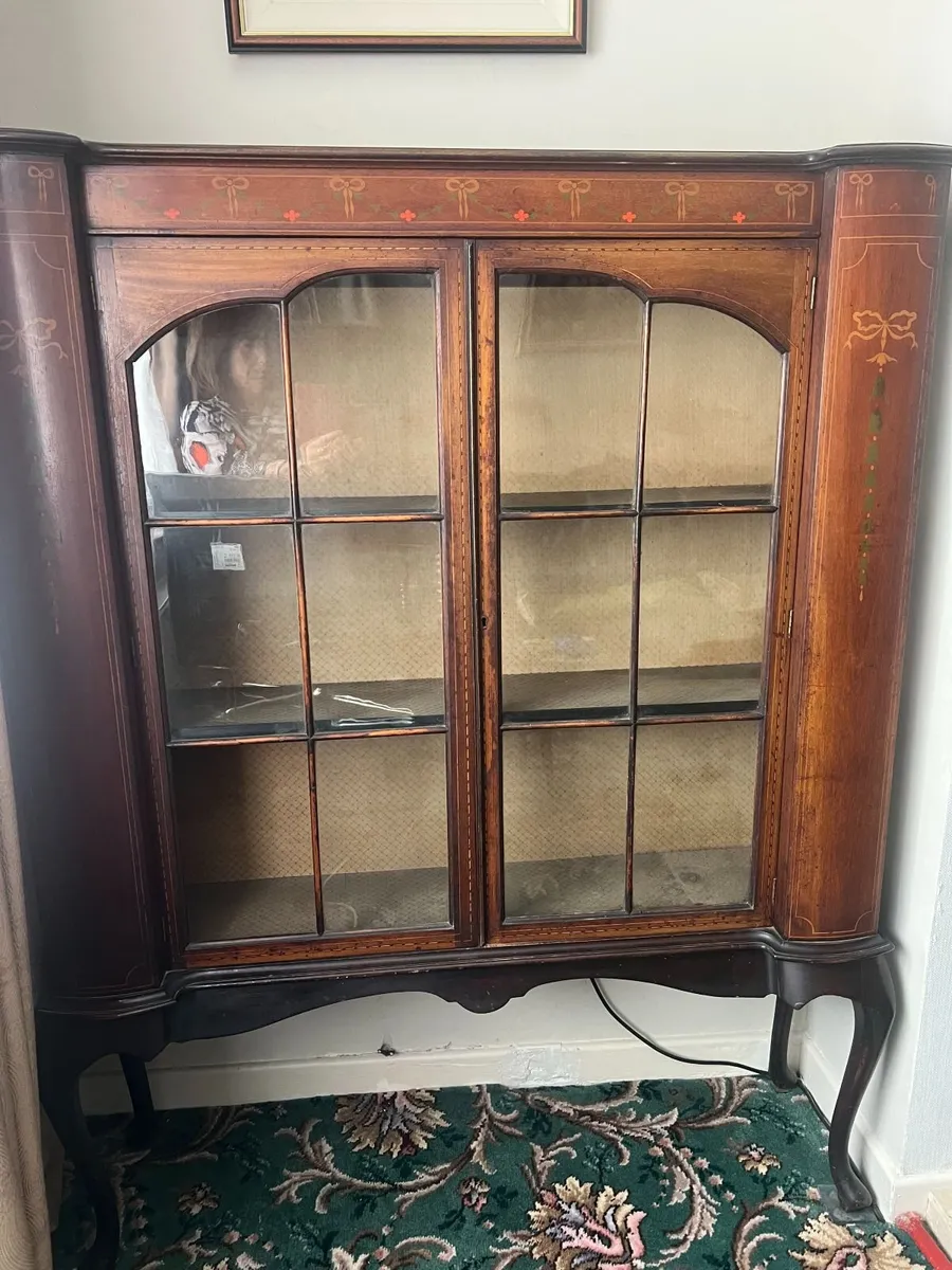 Beautiful Antique Edwardian China Display Cabinet - Image 1