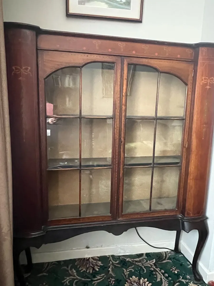 Beautiful Antique Edwardian China Display Cabinet - Image 2