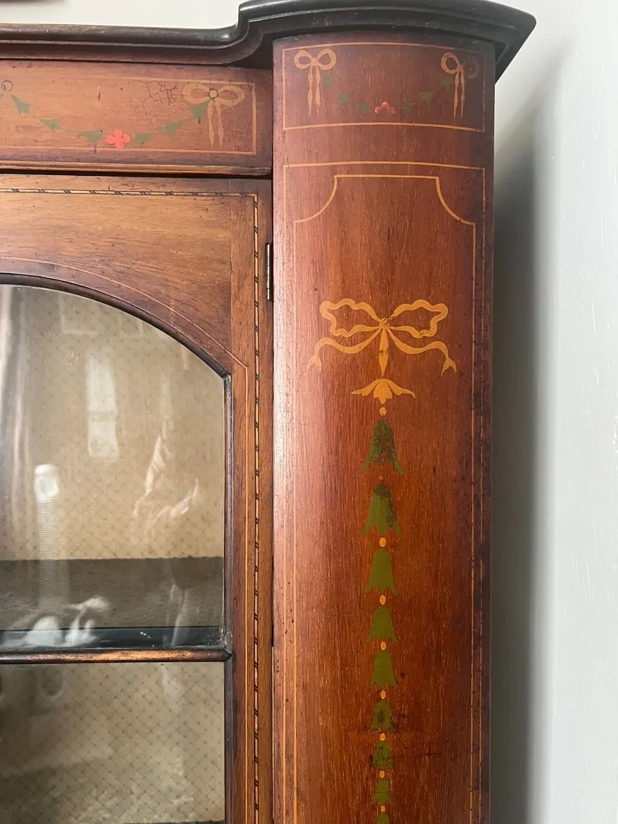 Beautiful Antique Edwardian China Display Cabinet - Image 3