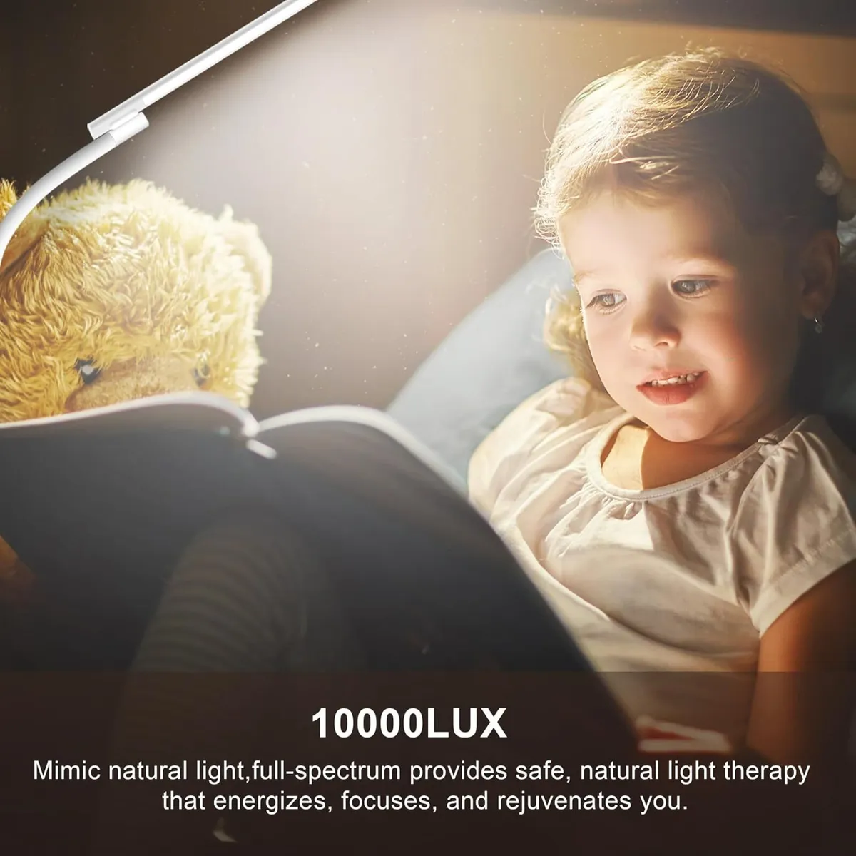 Sad Light Therapy Lamp Lux UV-Free Floor Standing - Image 2