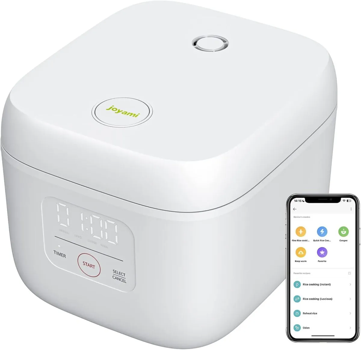 Mini Smart Rice Cooker 1.6L 3.5 Cups - Image 1