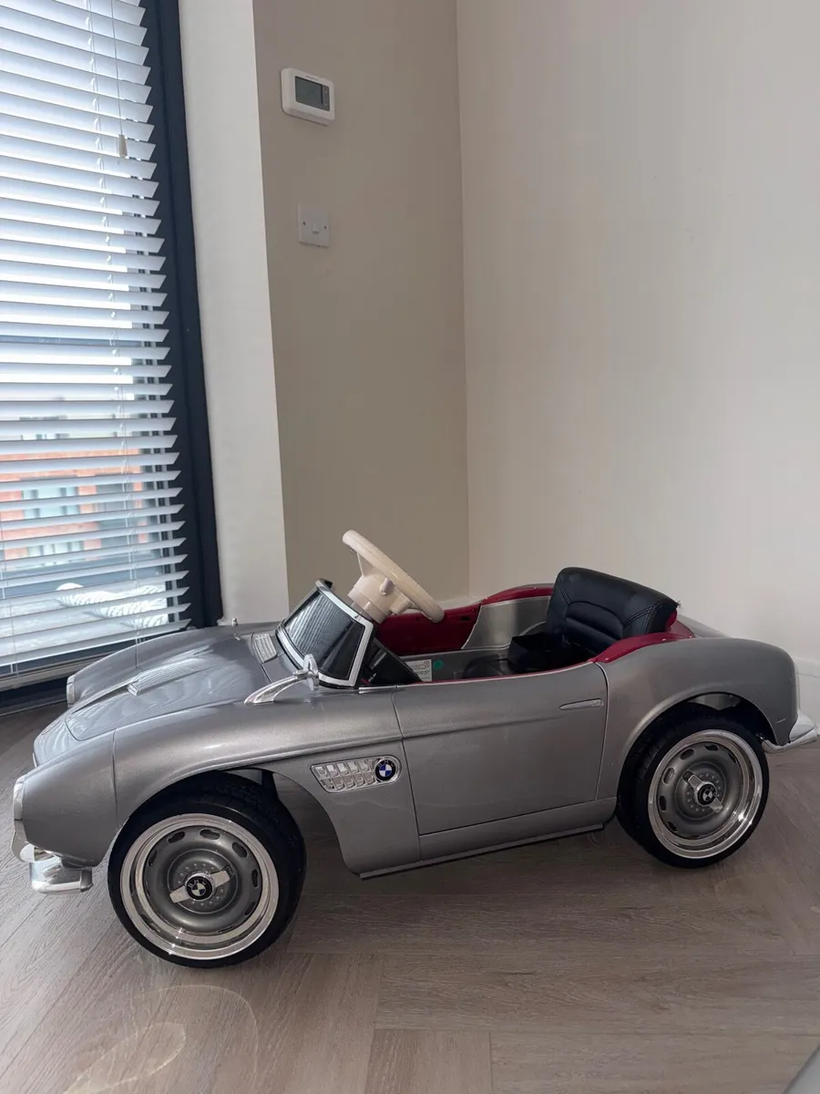 BMW 507 Kids Electric Ride On Car Silver - Remote - Image 2