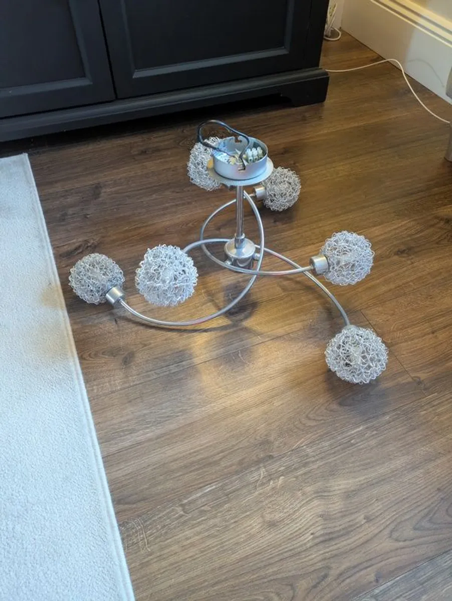 Set of Two Statement Pendant Lights, Large & Small - Image 4