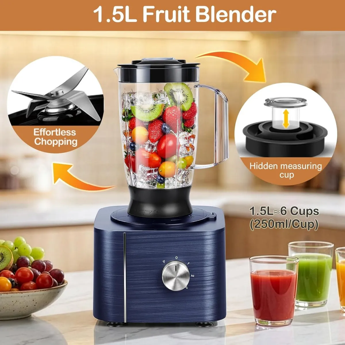 Food Processor 11-In-1 and Blender with Chopping - Image 3