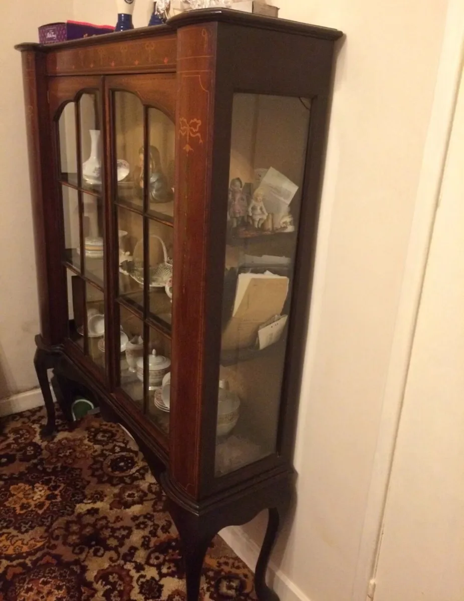 Beautiful Antique Edwardian China Display Cabinet - Image 3