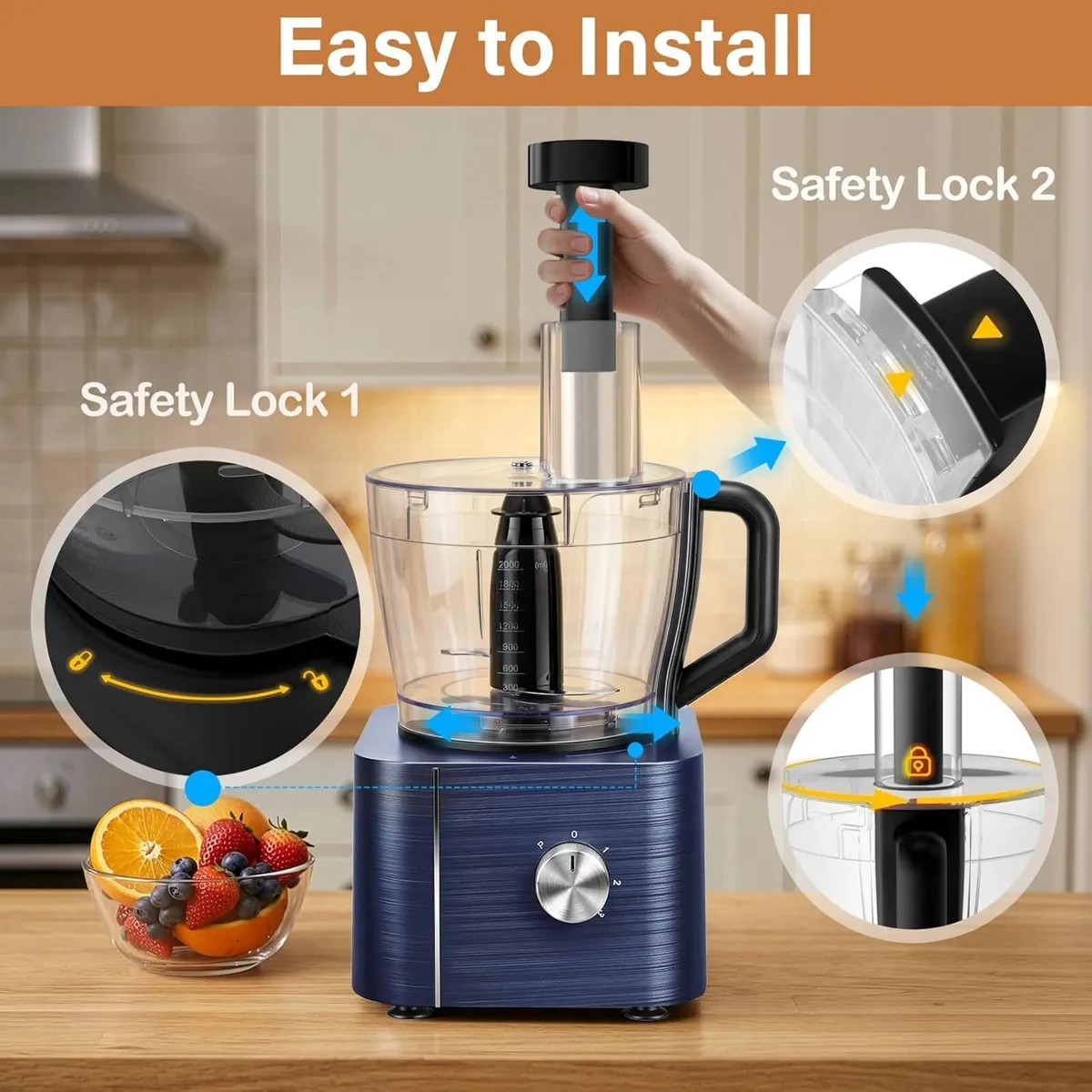 Food Processor 11-In-1 and Blender with Chopping - Image 4