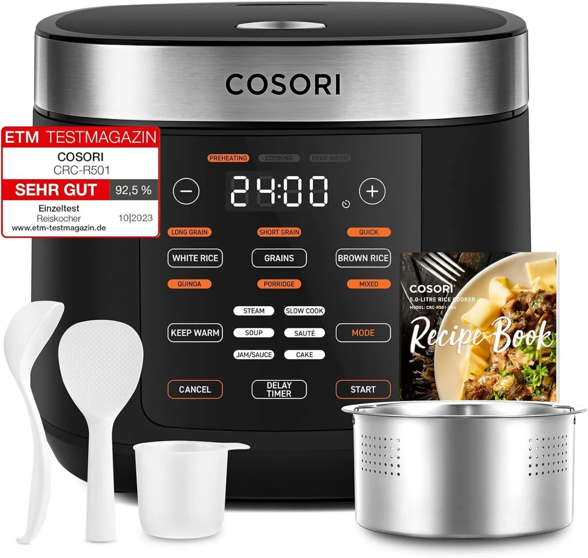 Rice Cooker 5L 10 Cups Ceramic Coated Inner - Image 1