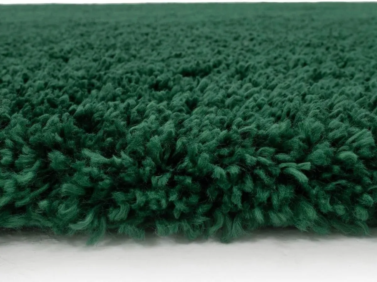 Luxury Thick Pile Emerald Shaggy Living Room Area - Image 4