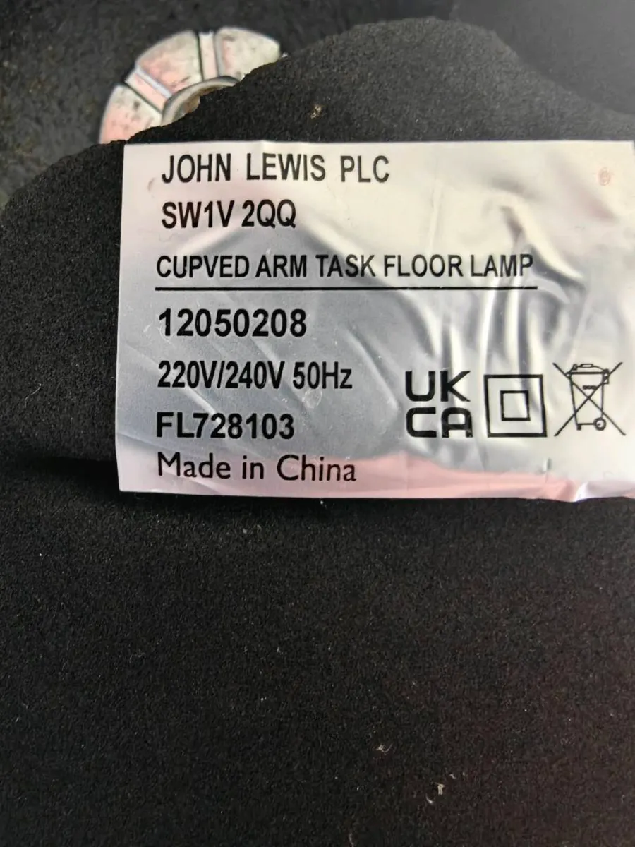 John Lewis Brass Floor Lamp - Image 3