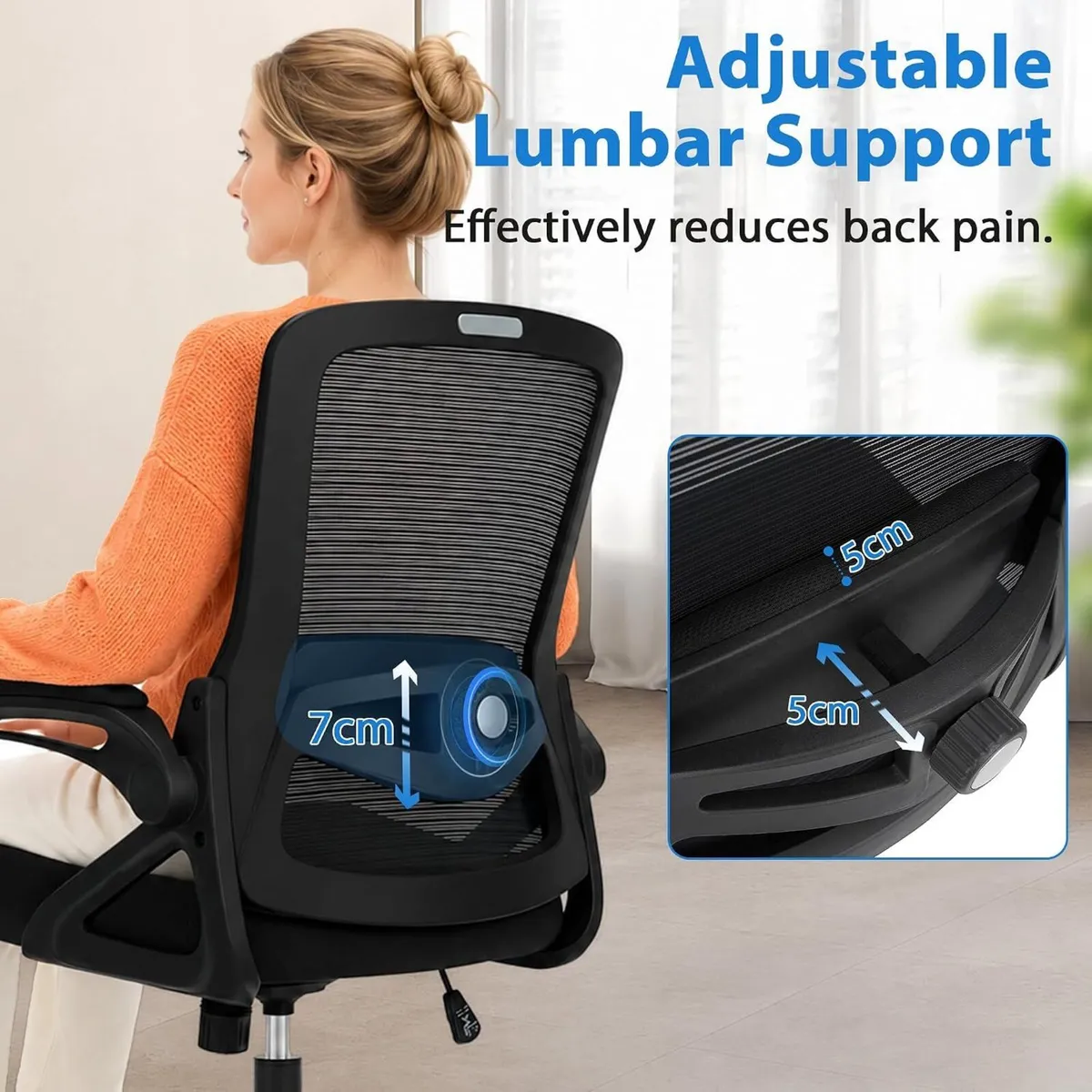 Ergonomic Office Chair 4d Lumbar Support Mesh Desk - Image 4