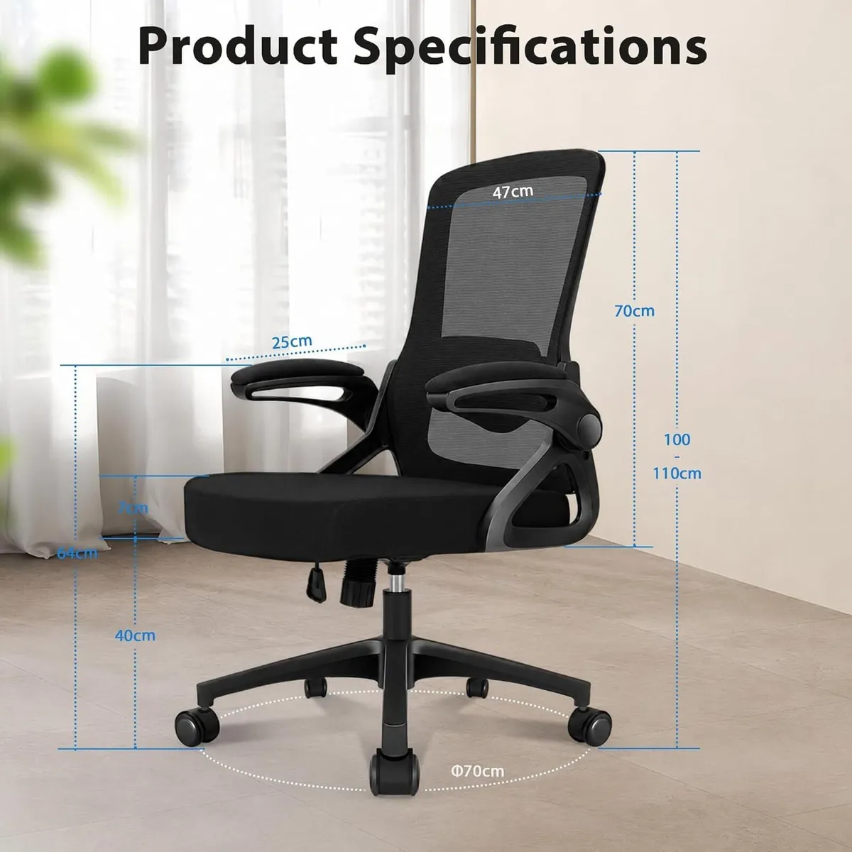 Ergonomic Office Chair 4d Lumbar Support Mesh Desk - Image 3