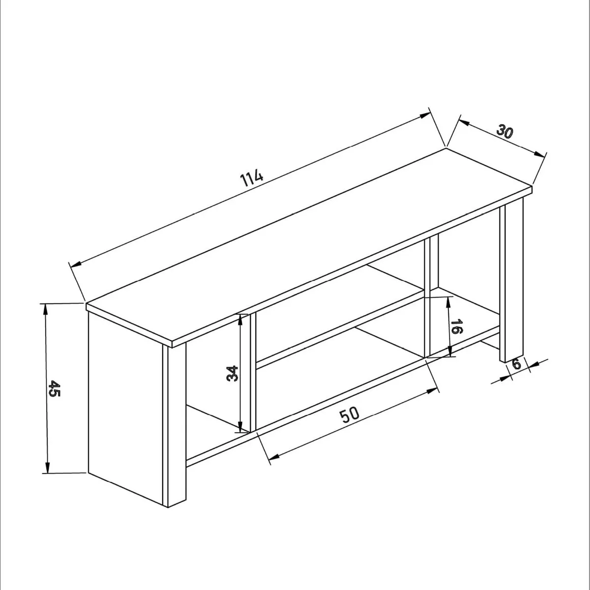 Wooden TV Stand for Tvs Up to 50 - Image 3