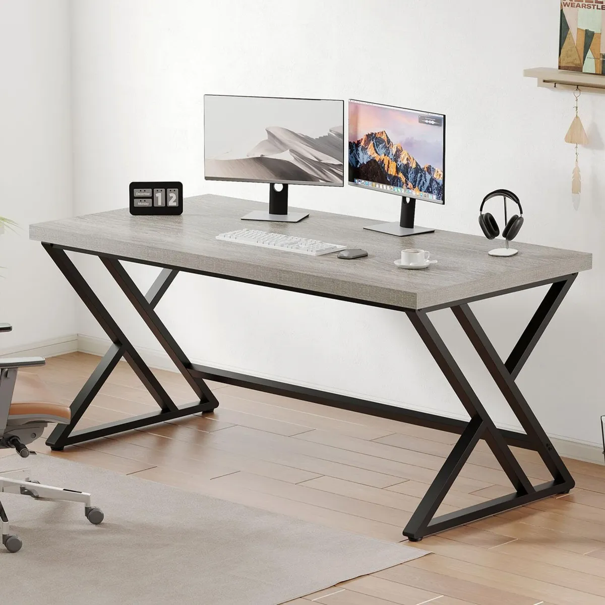 Computer Desk Gaming Office Table Long Desks - Image 1