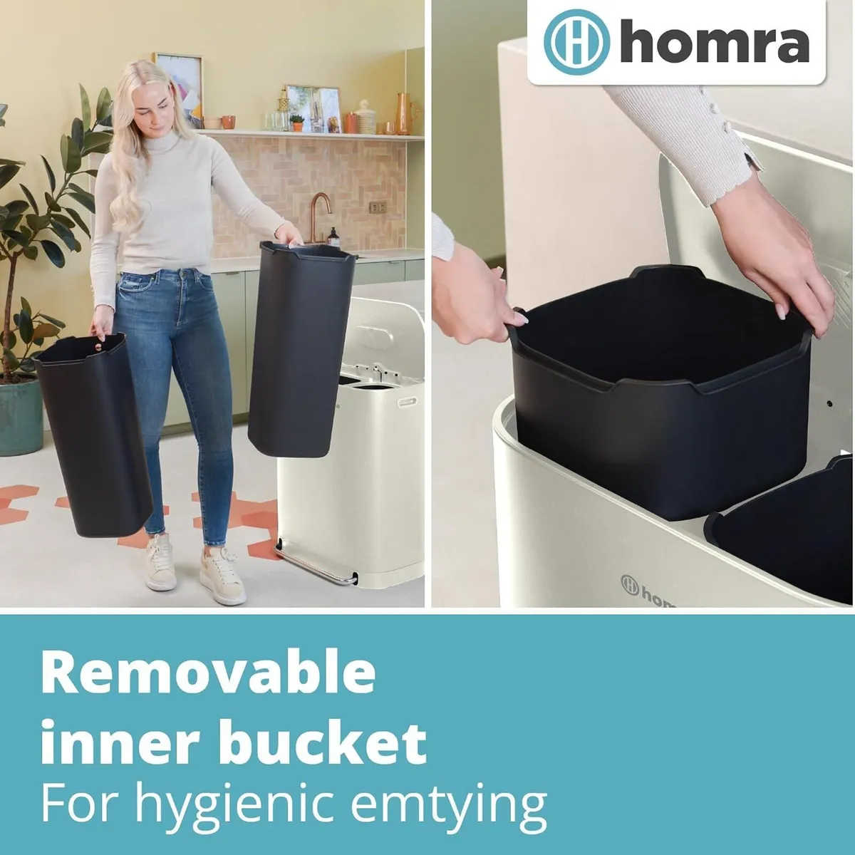 Kitchen Bin 60L Double Rubbish Bins 2x30L 2 - Image 4