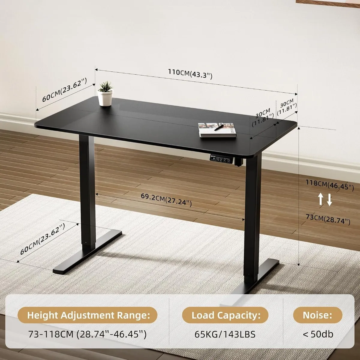 Electric Standing Desk 2 Memory Heights - Image 3
