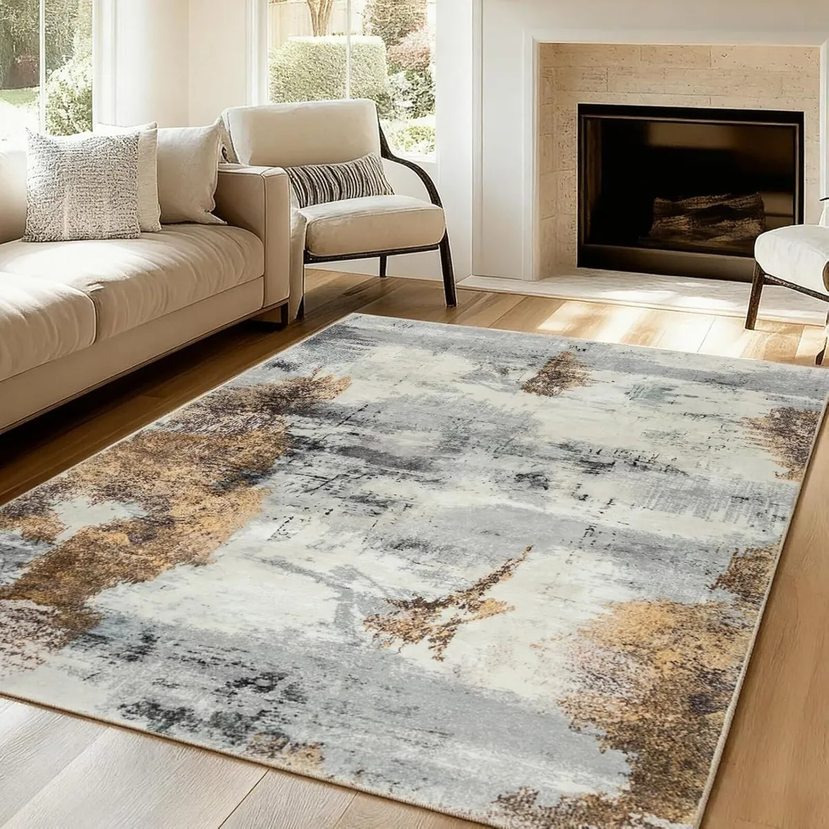 Vk·living Upgraded Sponge Large Rug Modern - Image 1