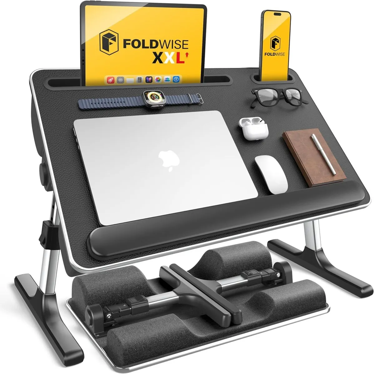 2-In-1 Bed Table Lap Desk Soft Cushions Foldable - Image 1